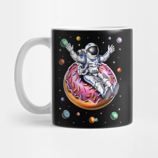 Space Astronaut Riding Donut Mug